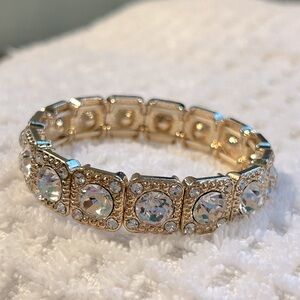 Faux white topaz bracelet